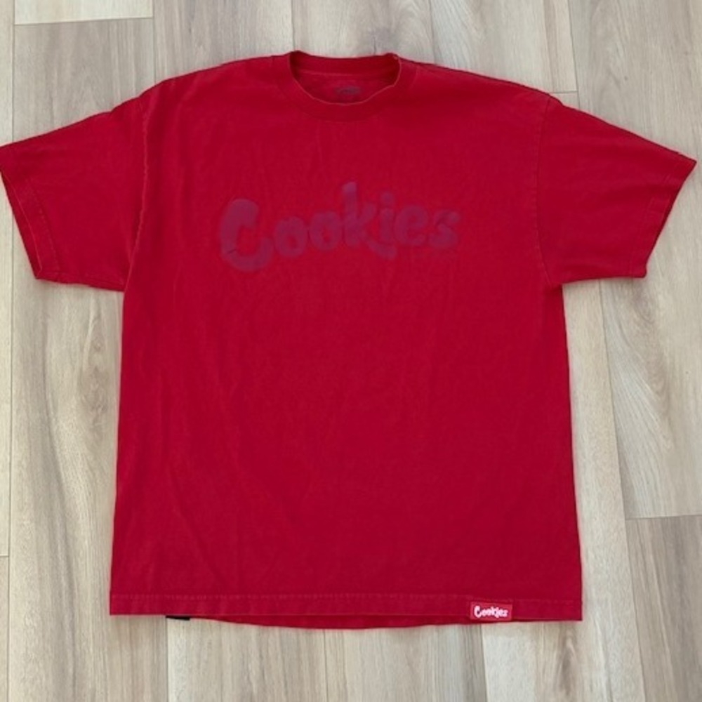 Cookies Red T-Shirt Men's Graphic Tee Short Sleeve Casual Top XL